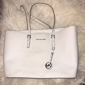 Michael Kors White Saffiano Tote